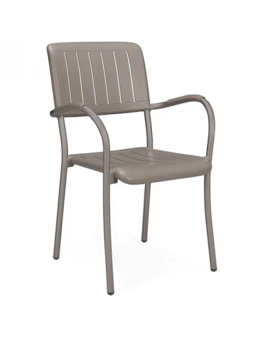 fauteuil musa taupe empilable