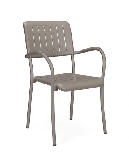 fauteuil musa taupe empilable