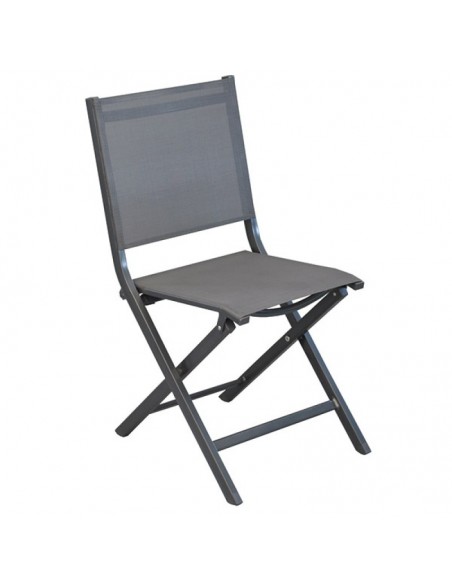 chaise pliante thema grey gris