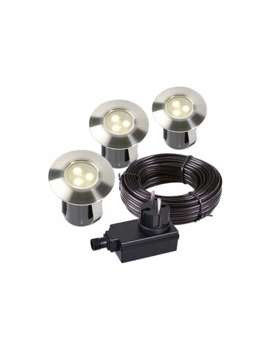 garden lights - birch set - spot à encastrer - 12 v - 10 lm - 0 5 w - 3000 k