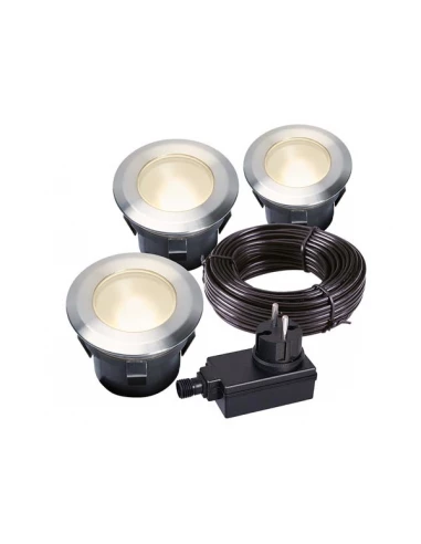 garden lights - larch set - spot à encastrer - 12 v - 30 lm - 1 w - 3000 k