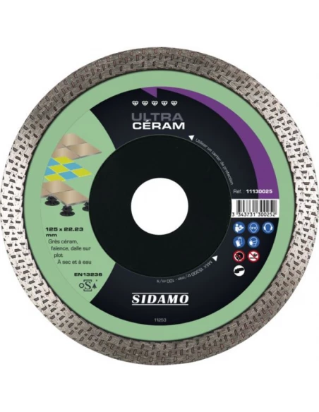 disque diamant ultrad ceram diam 125 x 22,23 x h 10