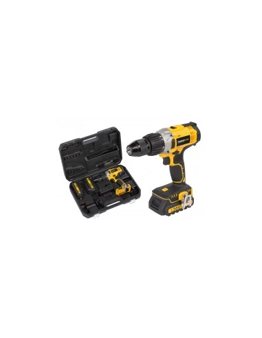 perceuse visseuse a percussion en mallette réf powx00445désignation perceuse visseuse à percussion - 50 nmbatterie li-ion 20v -