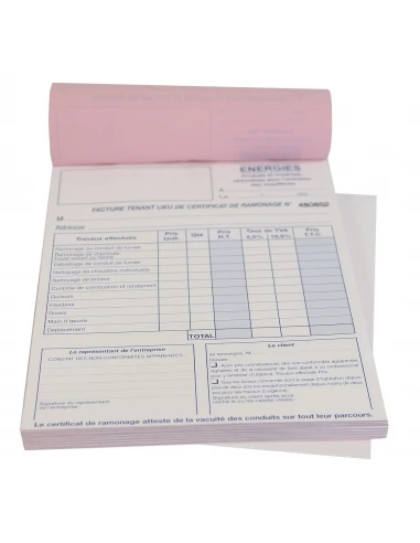 carnet de ramonage 50form 6099