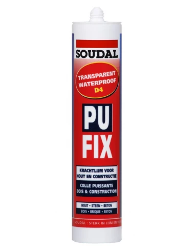 Colle polyuréthane transparente Fix cartouche 310ml - Soudal