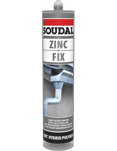 Mastic colle zinc fix gris - SOUDAL