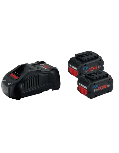 Pack 2 Batteries Procore 18v 4.0ah + Chargeur Gal 18v-40 - 1600a01ba3 - Bosch