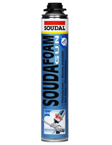 Mousse polyuréthane 700 ml SOUDAFOAM GUN pistolable Soudal