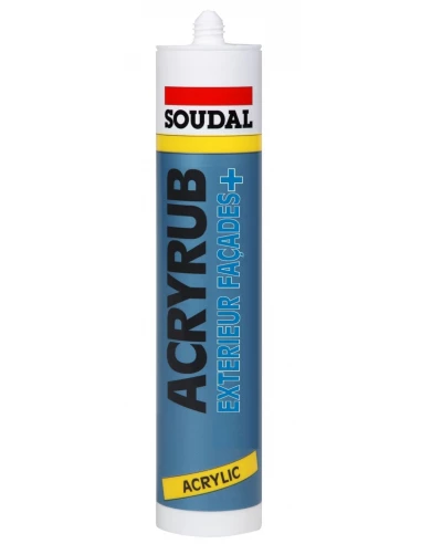 Mastic silicone acrylique Spécial Extérieur Blanc 300 ml - Soudal
