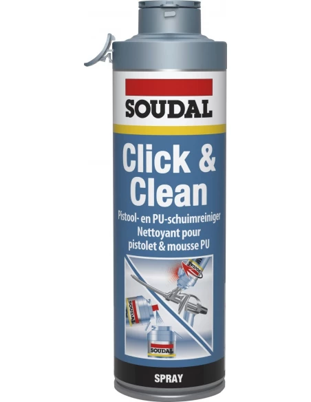 Nettoyant mousse polyuréthane Click & Fix 500 ml - Soudal