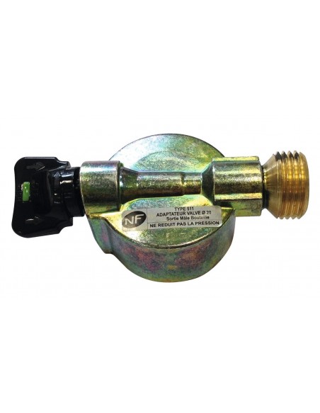 Adaptateur pour boutille de gaz à valve 20mm