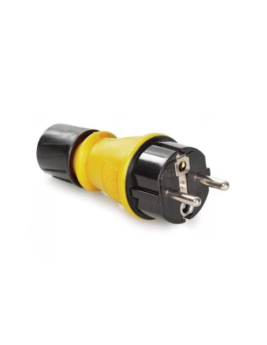 fiche mâle - usage extérieur - terre française/schuko - ip54