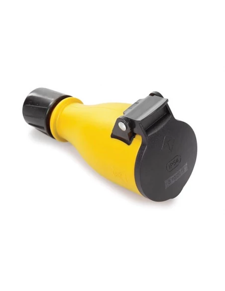 fiche femelle - usage extérieur - avec couvercle - schuko - ip54