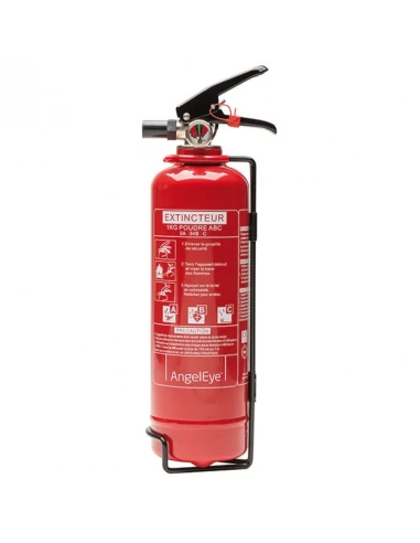 Extincteur à poudre ABC ANGELEYE 1 kg, Pression permanente avec manomètre, Norme NF - EN3.