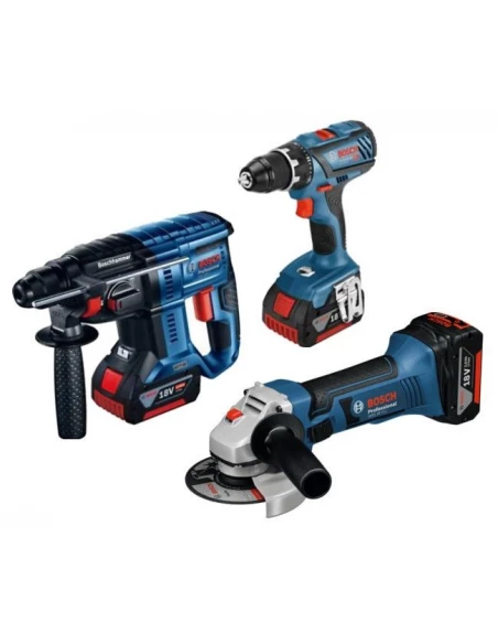 kit 3 outils 18v perceuse - meuleuse et perforateur - BOSCH bleu