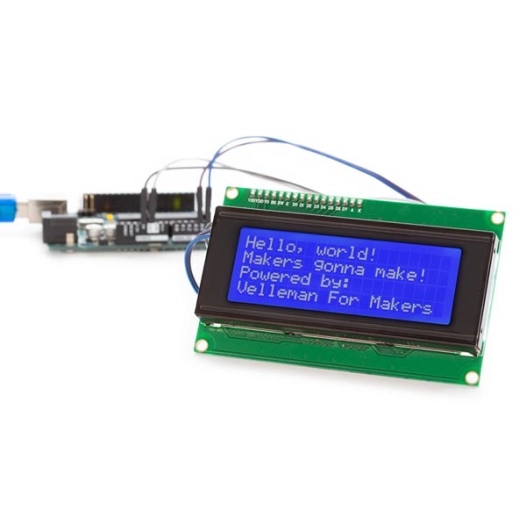 module lcd 20x4 i²c pour arduino® - rétroéclairage bleu