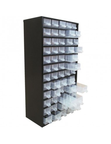 Casier metal 60 tiroirs et separateurs et etiquettes 306x155x551