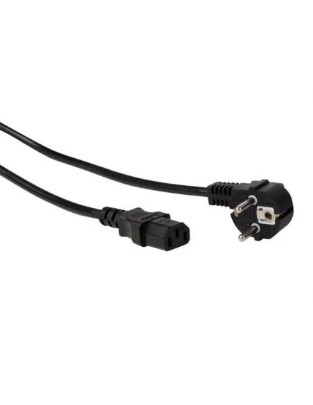 câble d'alimentation - noir - cee 7/7 90° + c13 - 1.5 m - 3g1.0 mm²