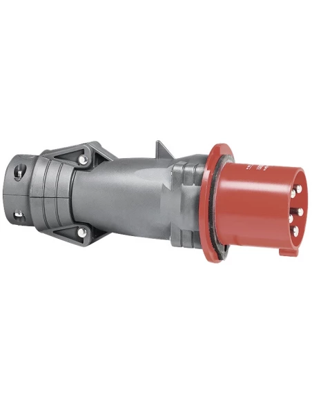 Fiche mobile droite Hypra rouge 380/415 V~ plastique IP44 3p+t 32a 052943 - Legrand