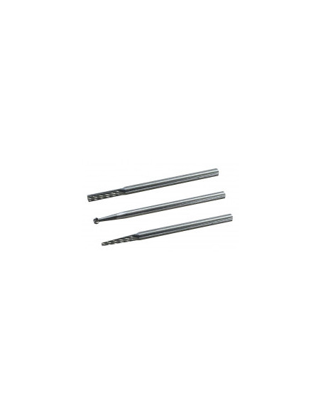 fraises au carbure de tungstene désignation 2 fraisesforme coniquediamètre 1,0 mm