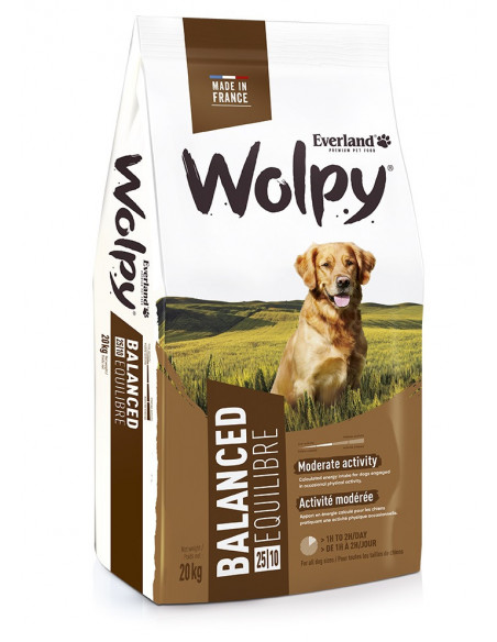 Aliment croquette chien wolpy equilibre 20kg EVERLAND