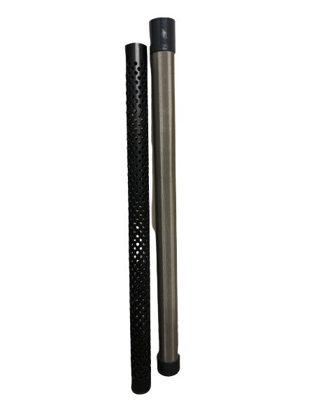Crépine INOX anti-sable pour puit foré hauteur 100cm diamêtre 50mm