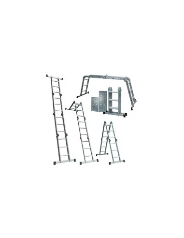 echelle articulee sans plateau désignation echelle 5 positions longueur repliée 100 mlongueur totale dépliée 371 cmpoids 12,8kg