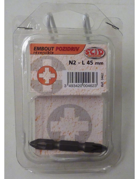 embout vis pozidriv reversible n°2 scid