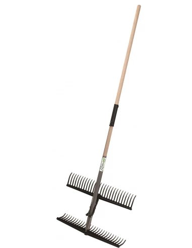 rateau double articule foliop 28 dent manche 1m18 semi-monte