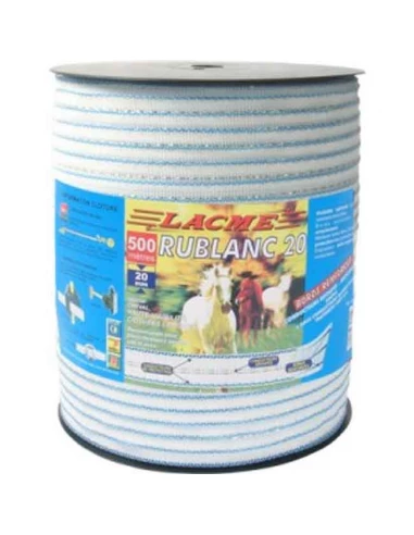 ruban rublanc rb 20-500, larg. 2cm, 2 cond.Cuivre Ø 0,25mm, 4 inox ø0.25 chevaux