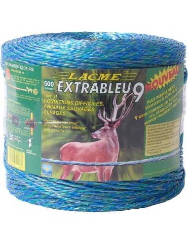 fil extrableu 9-500, ø 3,5mm, 3 cuivre ø 0,25, 6 inox ø 0,20 - 500m