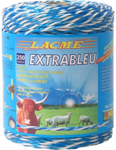 fil extrableu 250, ø 3mm, 2 cuivre ø0,25, 4 inox ø 0,20 - 250m