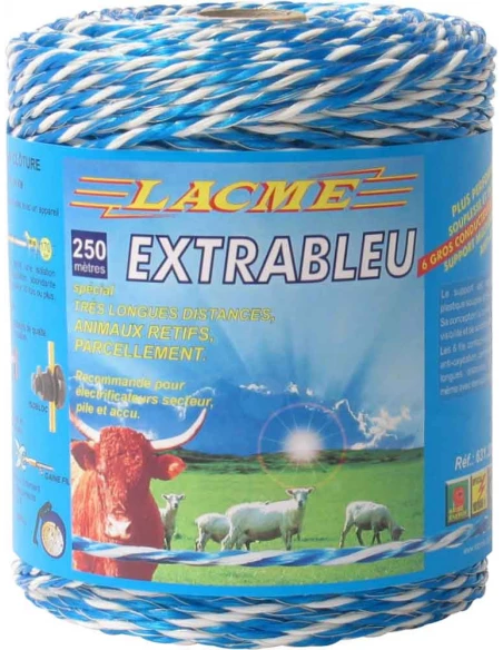 fil extrableu 250, ø 3mm, 2 cuivre ø0,25, 4 inox ø 0,20 - 250m