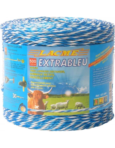fil extrableu 500, ø 3mm, 2 cuivre ø 0,25, 4 inox ø 0,20 - 500m