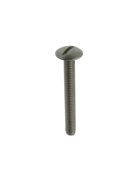 vis poêlier tête ronde large á fente qualité inox