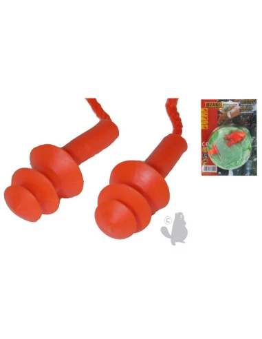 lot 10 paires bouchons oreilles reutilisables avec cordelette -blister brochable