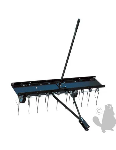 detacheur aerateur 100cm, 20 griffes, roues de transport