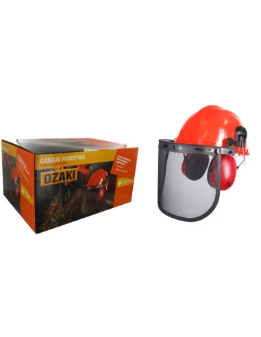 Casque forestier complet comprenant un casque (EN397), un anti-bruit 25 dB (EN352-3), une visière gr