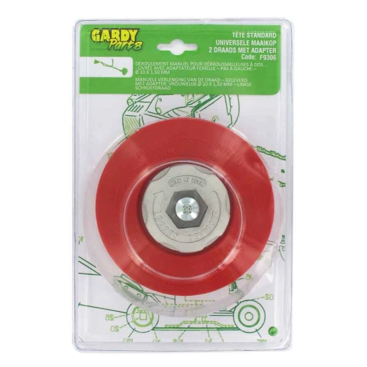 tête fil nylon std avec adaptateur 10 x 1,25 femelle gauche