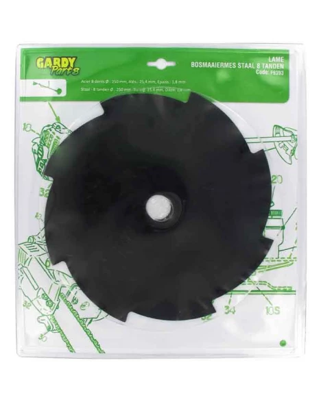 Lame acier 8 dents ø 255 mm - alésage : 25,4 mm