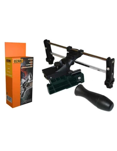 Affûteuse manuelle pour chaînes de tronçonneuse, se fixe sur le Guide de la machine. Livrée sans lime.