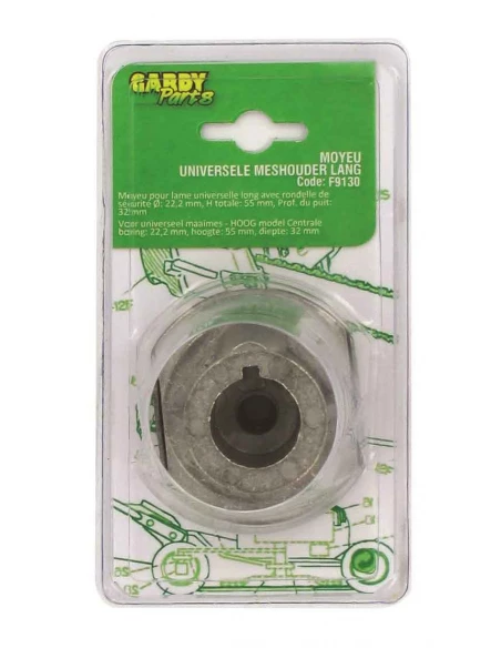 Moyeu de lame universel long (22,5 mm)