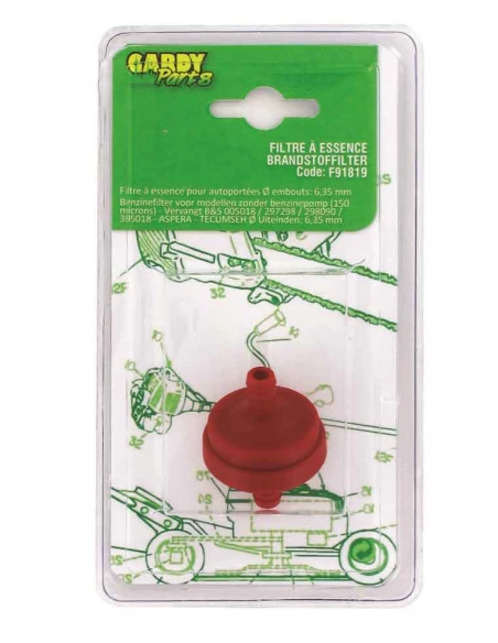 filtre à essence avec embout de 6,4 mm
