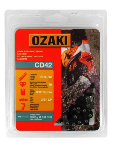 Chaîne de tronçonneuse OZAKI sous coque semi carrée: 3/8''LP 050 (1,3mm) 56 entraîneurs ( E56 )
