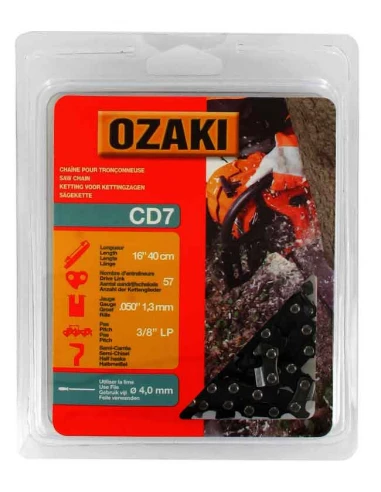 Chaîne de tronçonneuse OZAKI sous coque semi carrée: 3/8''LP 050 (1,3mm) 57 entraîneurs ( E57 )