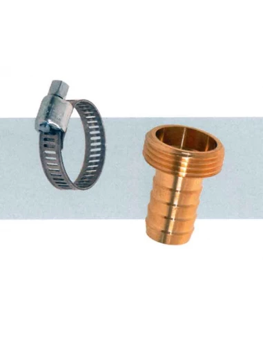 Raccord d'arrosage 1pièce diamêtre 25mm 26x34 + collier laiton
