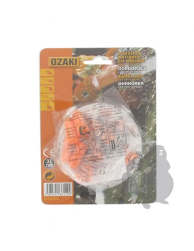 10 paires de bouchons antibruit mousse