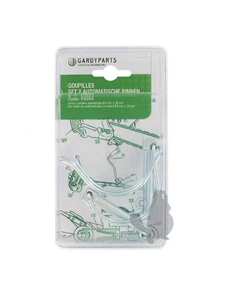Jeu de 2 goupilles automatique Ø: 8,0mm, L: 50mm