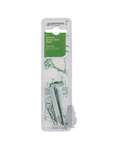 2 goupilles droites avec epingles ø8 mm - l 50 mm