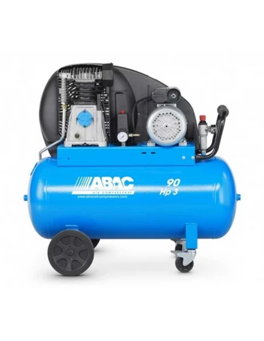 compresseur 90l piston mono-eta courroie bi-cyl tri 3cv vit.Lente 23.6m3/h 10b
